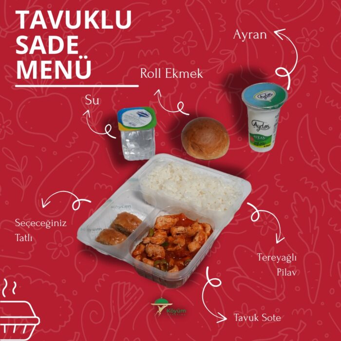 Tavuklu Sade Menü (Sote)
